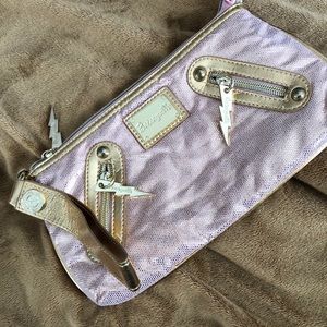 Y2K Betseyville Blush Pink/Gold Lightning Wristlet